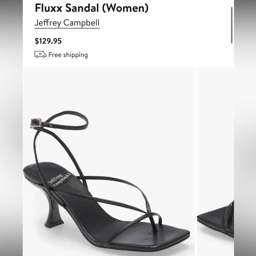 Jeffery Campbell Fluxx Black Sandals